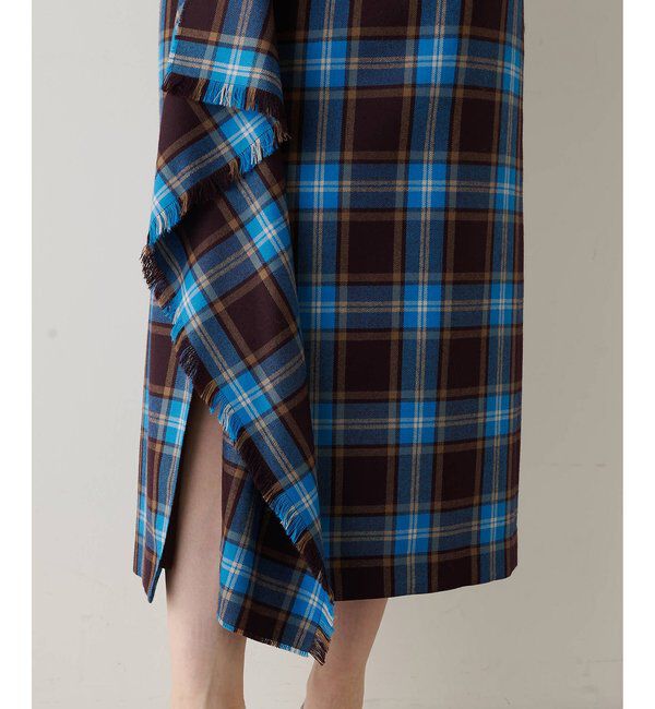  「チェックフリンジスカート」|スカート|