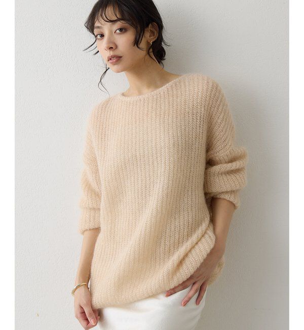  「ラメモヘヤニットプルオーバー」|ニット・セーター|