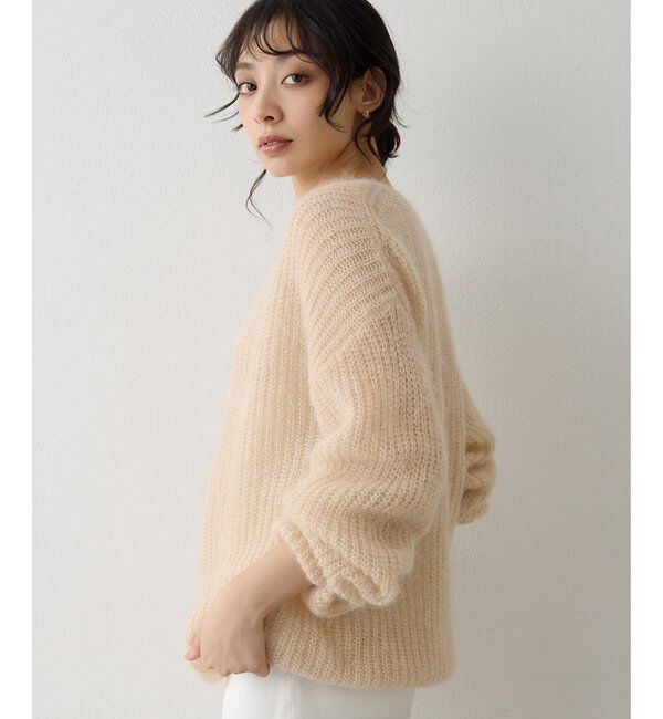  「ラメモヘヤニットプルオーバー」|ニット・セーター|