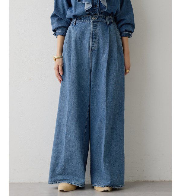  「ワイドデニムイージーパンツ」|デニム|