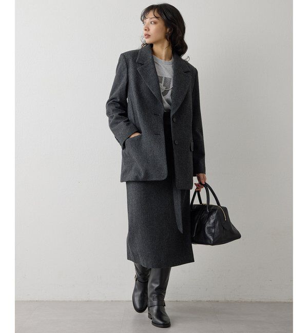  「ウールベルト付スカート」|スカート|