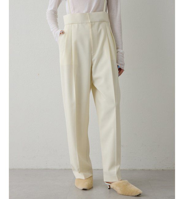  「ハイウエストタックパンツ」|チノ|