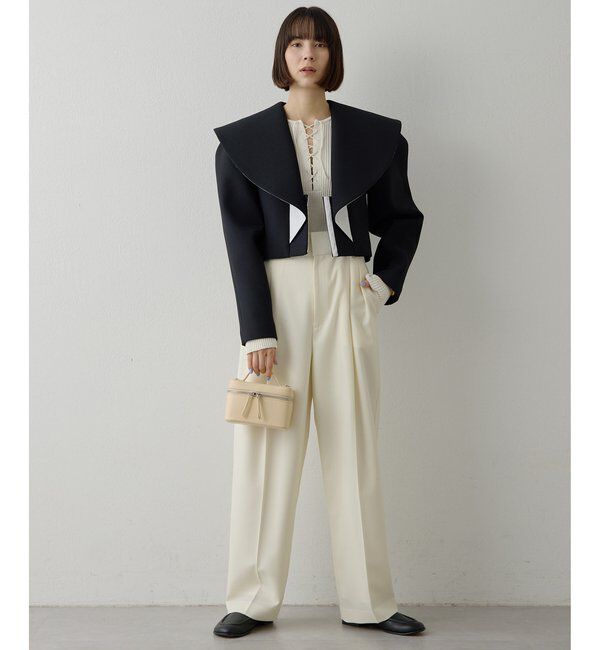  「ハイウエストタックパンツ」|チノ|