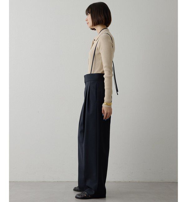  「ハイウエストタックパンツ」|チノ|