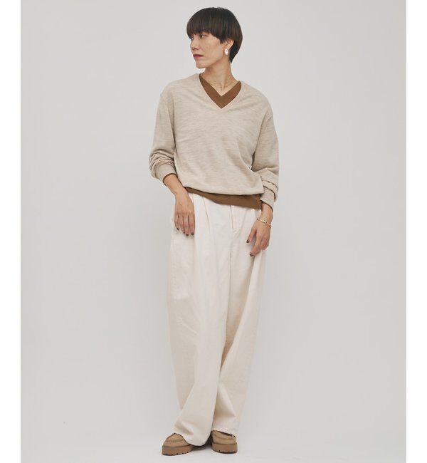 GEMINI「【GEMINI】ハイゲージVネックニットプルオーバー」|ニット・セーター|