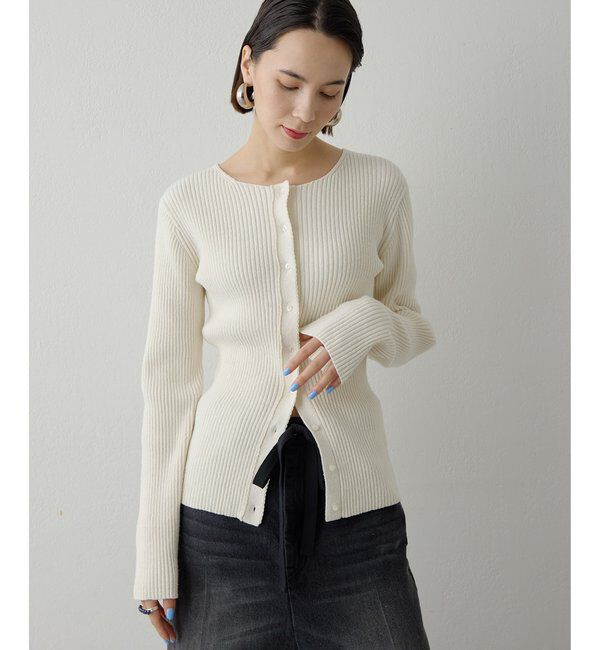 「RAW SILK リブカーディガン」|ニット・セーター|