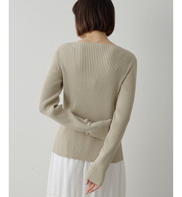  「RAW SILK リブカーディガン」|ニット・セーター|