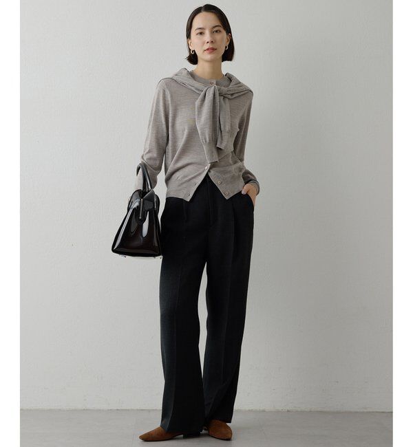 THE PAUSE「【THE PAUSE】ツイードタックパンツ」|チノ|