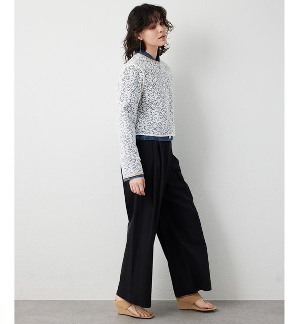 THE PAUSE「【THE PAUSE】ボタニカルレースブラウス」|シャツ・ブラウス|