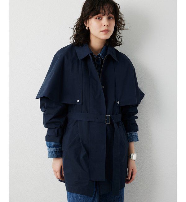 THE PAUSE「【THE PAUSE】ケープコート」|その他|ネイビー