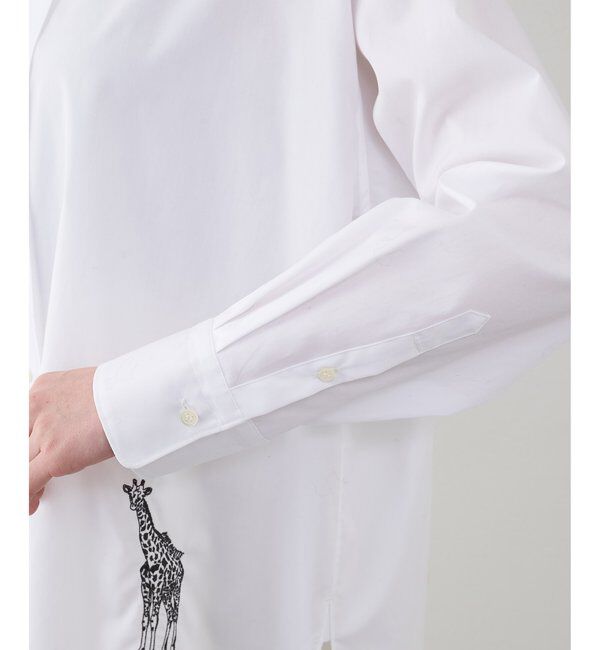  「＜一部カラー期間限定販売＞アニマル刺繍シャツ」|シャツ・ブラウス|