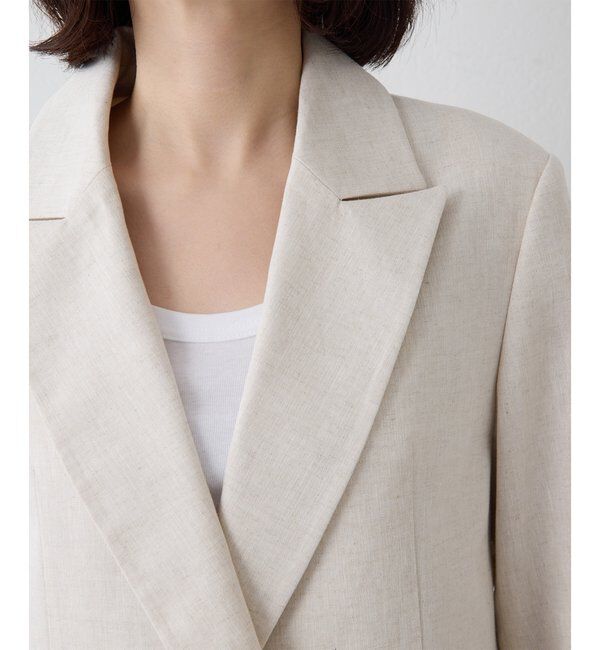 THE PAUSE「【THE PAUSE】コットンリネンダブルジャケット」|テーラードジャケット|