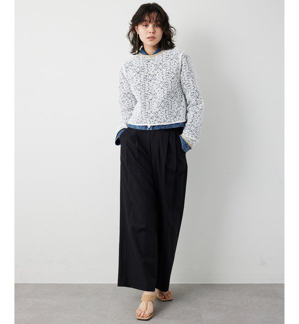 THE PAUSE「【THE PAUSE】コットンリネンタックパンツ」|チノ|