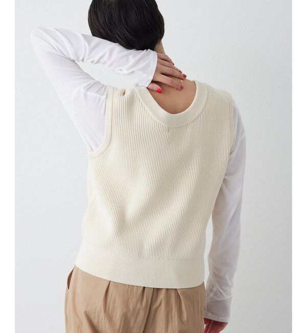 THE PAUSE「【THE PAUSE】両畦ノースリーブニット」|ニット・セーター|