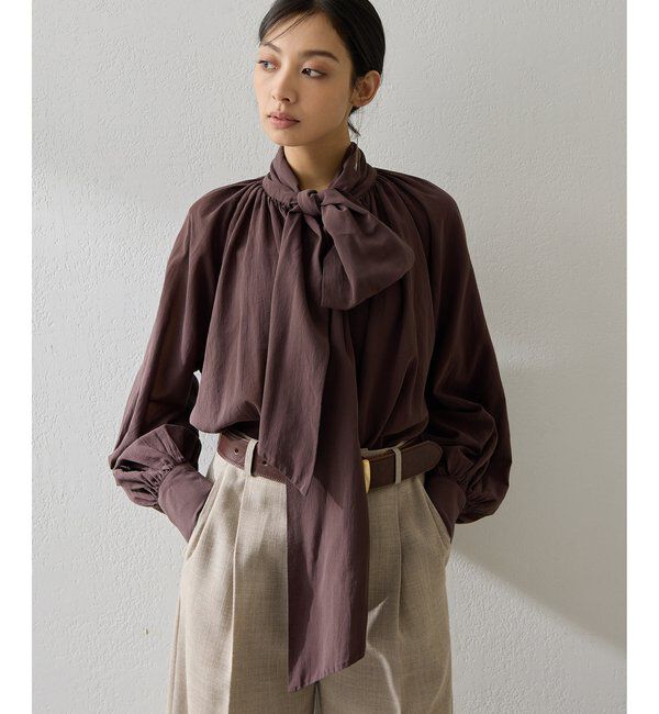  「製品染めボウブラウス」|シャツ・ブラウス|