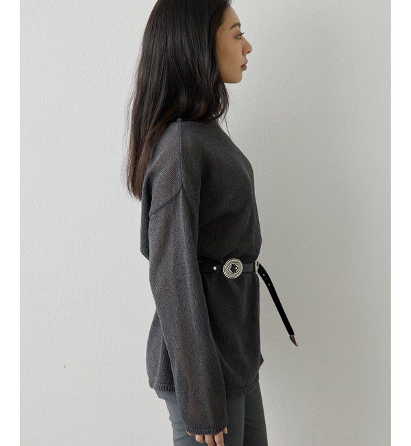  「ボートネックペーパーヤーンプルオーバー」|ニット・セーター|