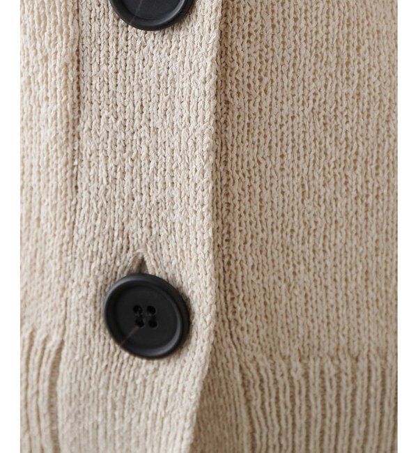  「Vネックペーパーヤーンカーディガン」|ニット・セーター|