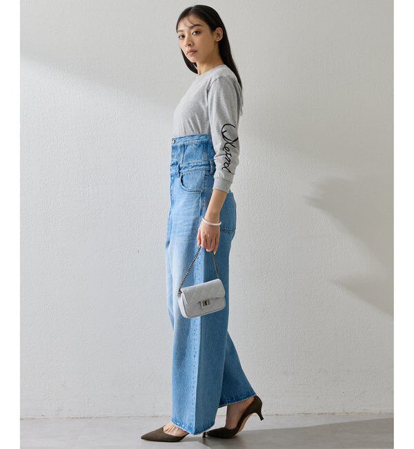  「ハイウエストデニムパンツ」|デニム|