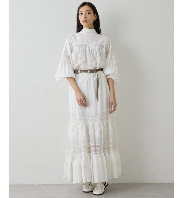  「コットンギャザーマキシスカート」|スカート|