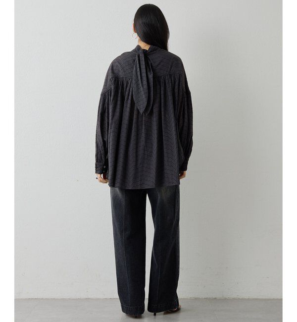  「コットンギャザー切替ブラウス」|シャツ・ブラウス|