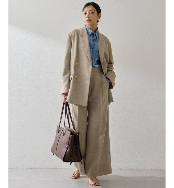  「リネンライクダブルテーラードジャケット」|テーラードジャケット|