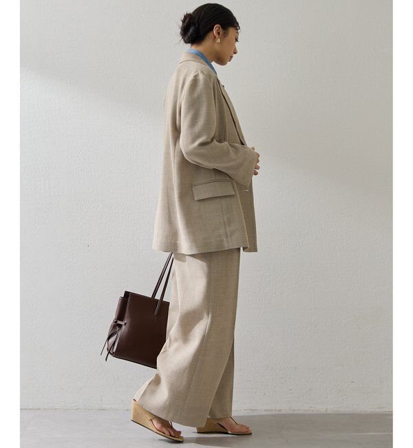  「リネンライクダブルテーラードジャケット」|テーラードジャケット|