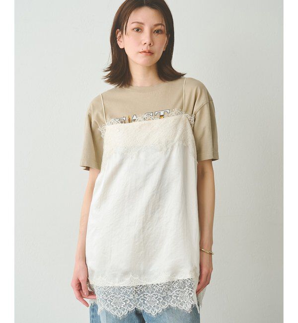  「サテンレースキャミソール」|シャツ・ブラウス|