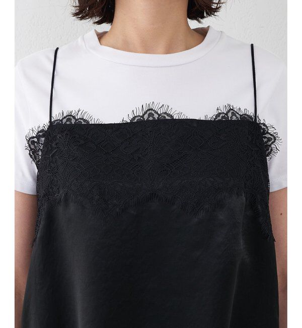  「サテンレースキャミソール」|シャツ・ブラウス|