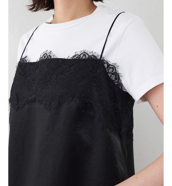  「サテンレースキャミソール」|シャツ・ブラウス|