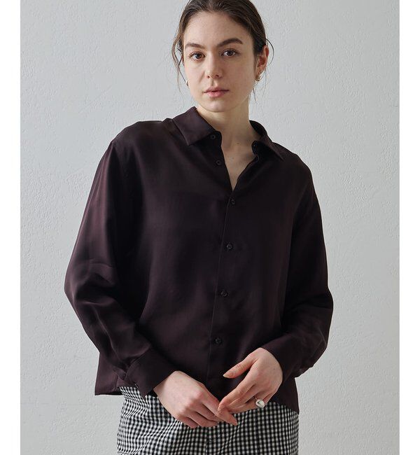 Drawing Numbers「【Drawing Numbers】キュプラロングスリーブシャツ」|シャツ・ブラウス|