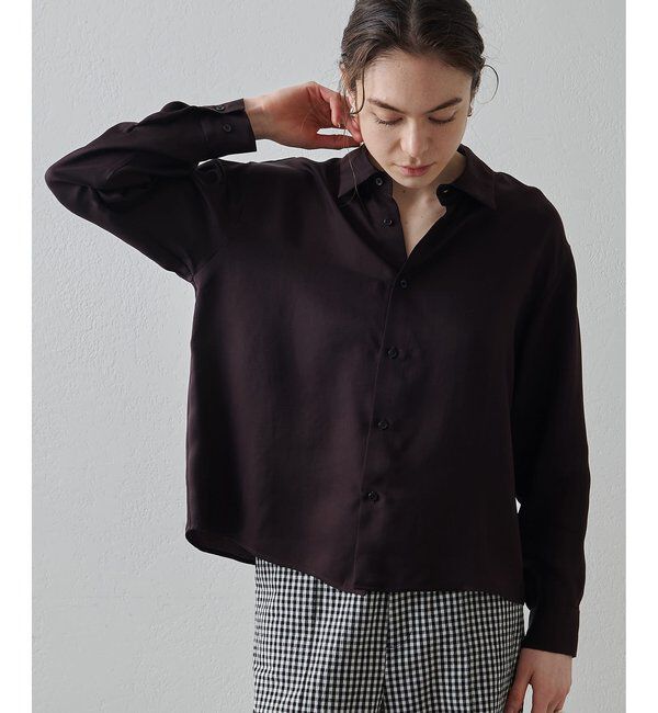 Drawing Numbers「【Drawing Numbers】キュプラロングスリーブシャツ」|シャツ・ブラウス|