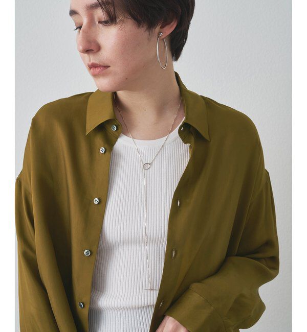 Drawing Numbers「【Drawing Numbers】キュプラロングスリーブシャツ」|シャツ・ブラウス|