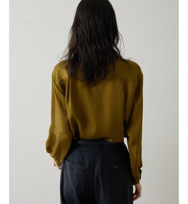 Drawing Numbers「【Drawing Numbers】キュプラロングスリーブシャツ」|シャツ・ブラウス|