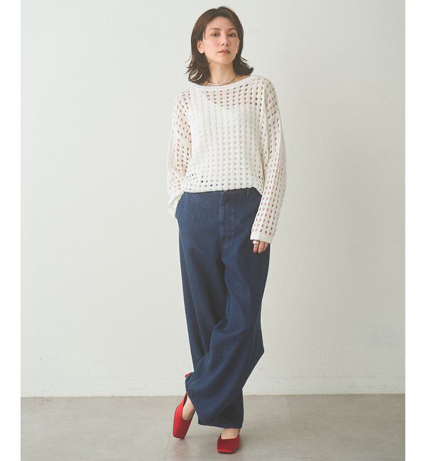 Drawing Numbers「【Drawing Numbers】リヨセルコットンワイドデニム」|チノ|