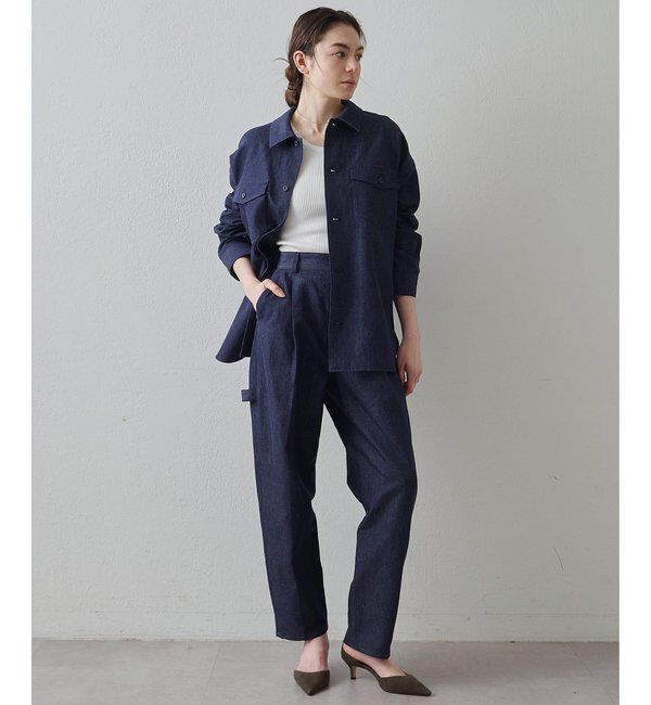 Drawing Numbers「【Drawing Numbers】コットンリネンデニムカーゴパンツ」|チノ|