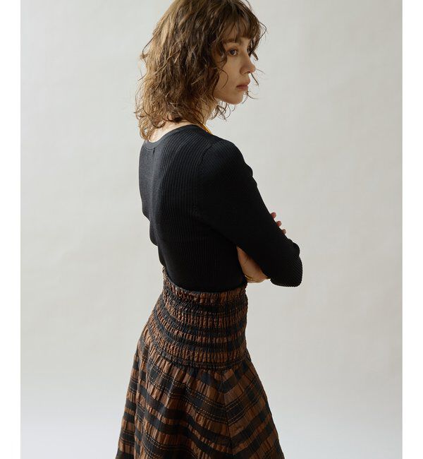 Drawing Numbers「【Drawing Numbers】リブハーフスリーブニット」|ニット・セーター|