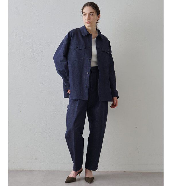 Drawing Numbers「【Drawing Numbers】コットンリネンデニムシャツ」|シャツ・ブラウス|