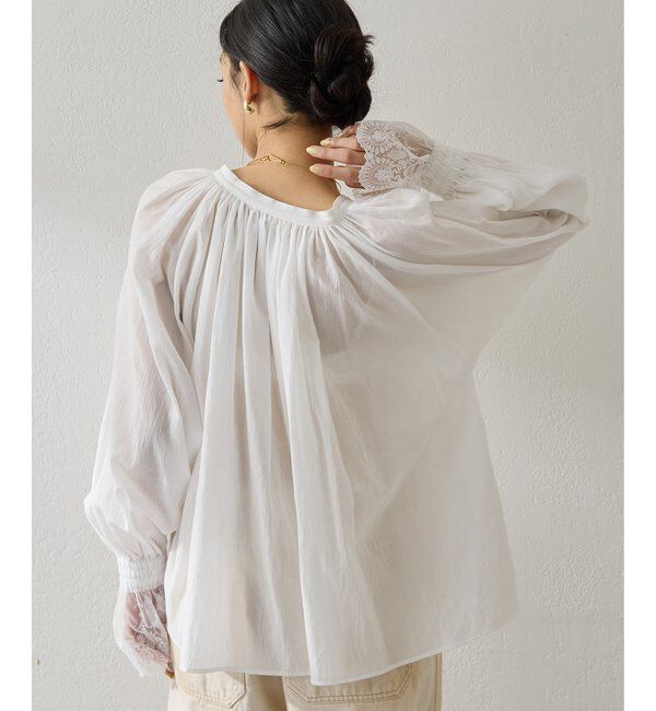  「コットンレースブラウス」|シャツ・ブラウス|