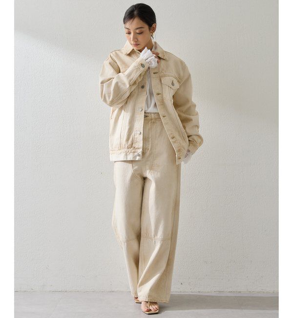  「サンフェードダブルニーパンツ」|デニム|