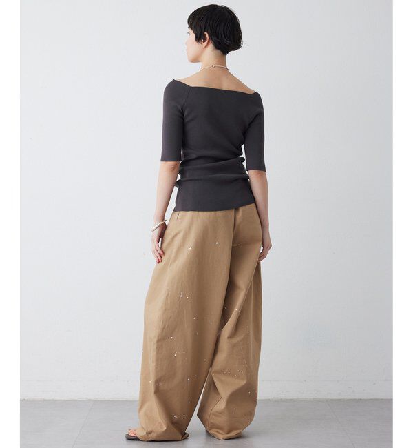 THE PAUSE「【THE PAUSE】オフショルハーフスリーブプルオーバー」|ニット・セーター|