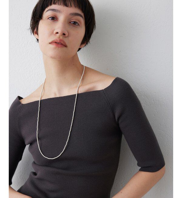 THE PAUSE「【THE PAUSE】オフショルハーフスリーブプルオーバー」|ニット・セーター|