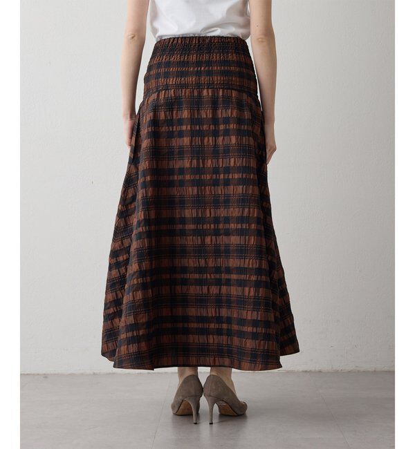 Drawing Numbers「【Drawing Numbers】チェックジャガードシャーリングスカート」|スカート|