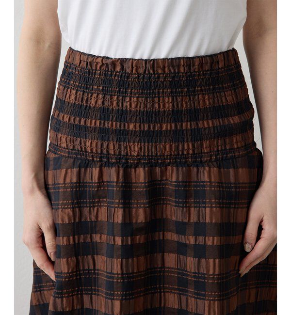 Drawing Numbers「【Drawing Numbers】チェックジャガードシャーリングスカート」|スカート|