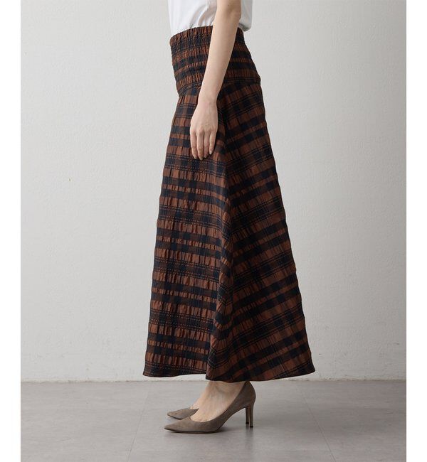 Drawing Numbers「【Drawing Numbers】チェックジャガードシャーリングスカート」|スカート|