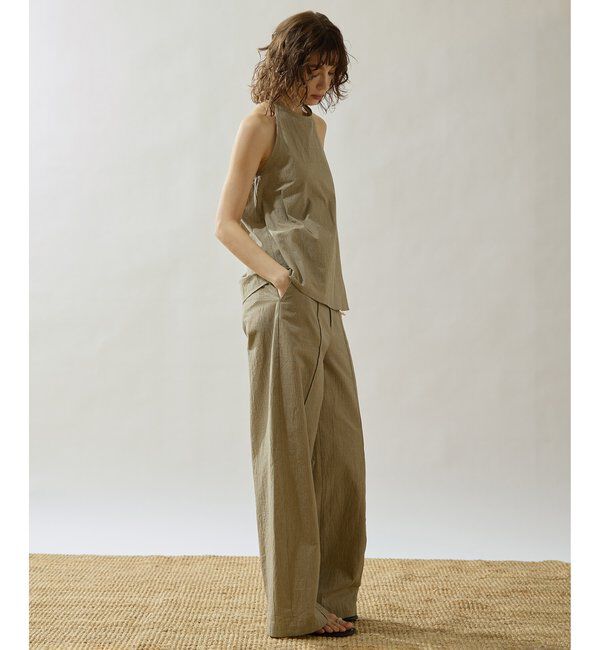 Drawing Numbers「【Drawing Numbers】オーガニックコットンチェックワイドパンツ」|チノ|