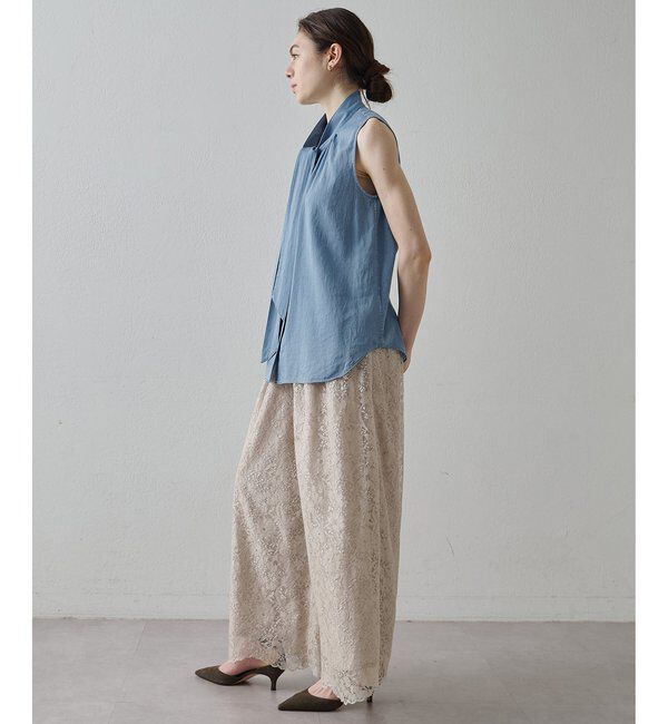 Drawing Numbers「【Drawing Numbers】リネンリバーレースワイドキュロットパンツ」|チノ|