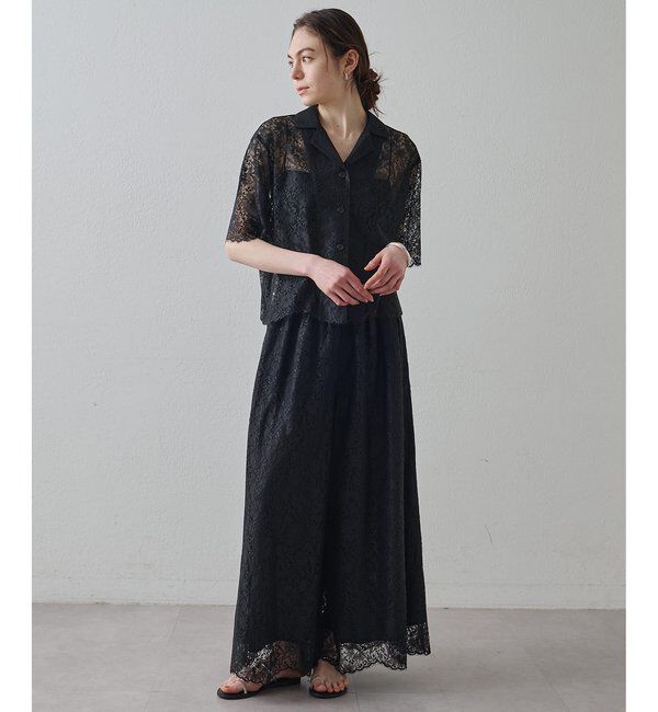 Drawing Numbers「【Drawing Numbers】リネンリバーレースワイドキュロットパンツ」|チノ|