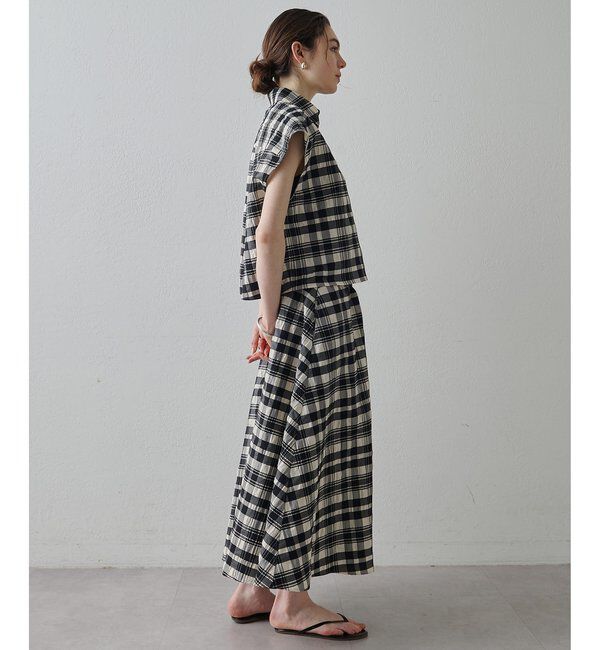 Drawing Numbers「【Drawing Numbers】チェックジャガードフレンチシャツ」|シャツ・ブラウス|