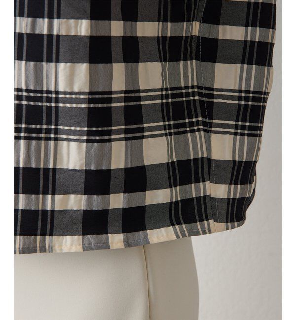 Drawing Numbers「【Drawing Numbers】チェックジャガードフレンチシャツ」|シャツ・ブラウス|