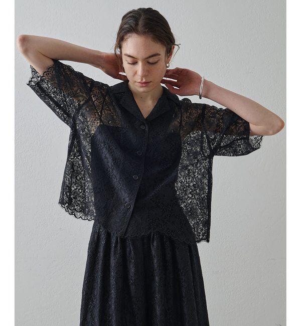 Drawing Numbers「【Drawing Numbers】リネンリバーレースブラウス」|シャツ・ブラウス|